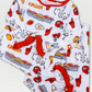Kingdom Print 2-Piece Ruffled Bamboo Pajama