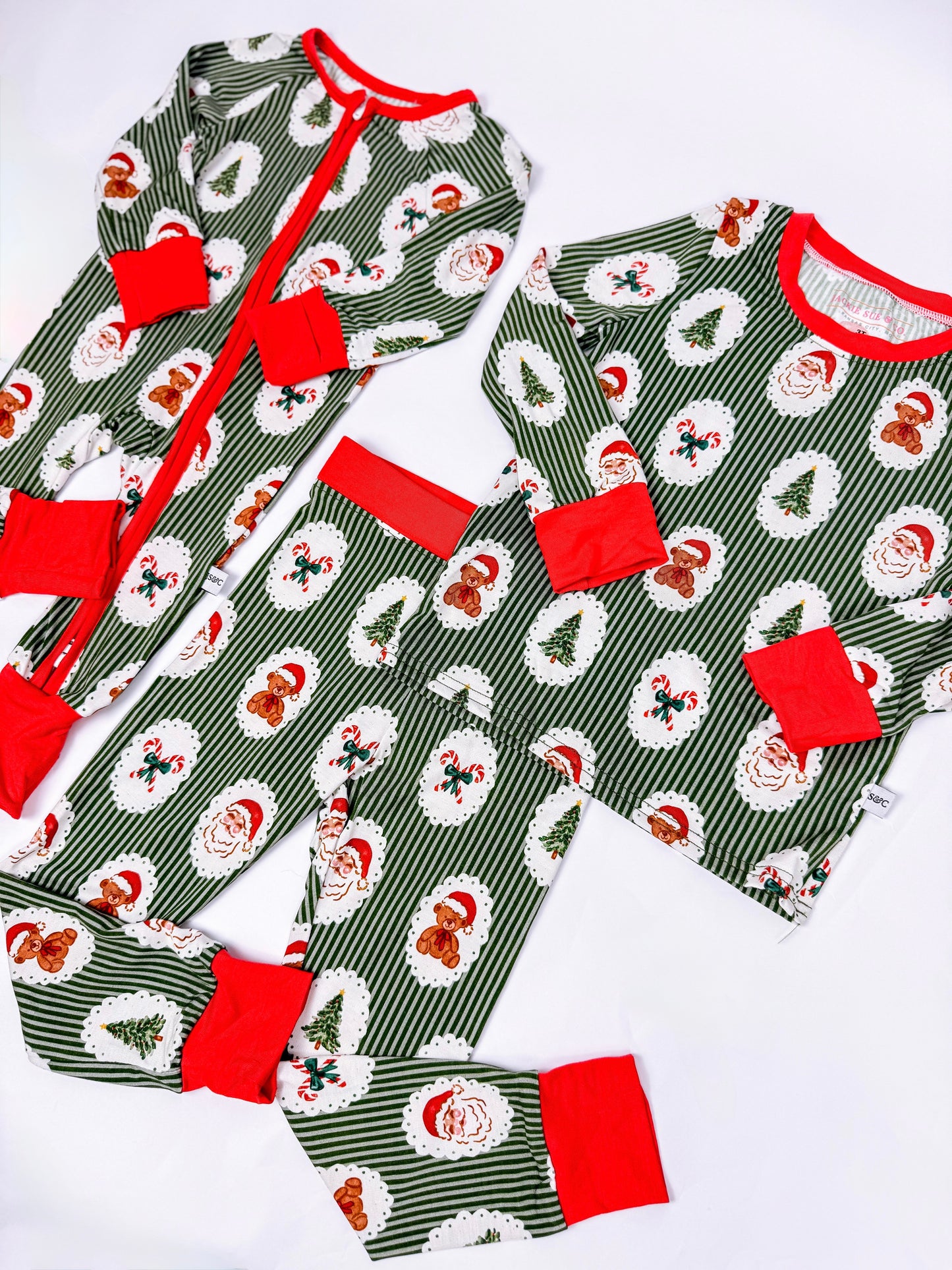 Green Vintage Christmas Pajama Set