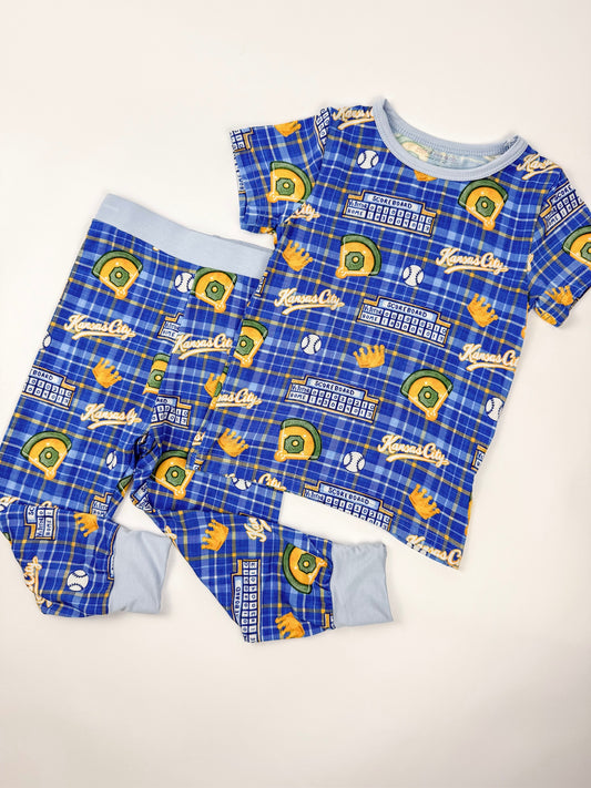 Heritage Plaid Baseball Two-Piece Bamboo Pajama