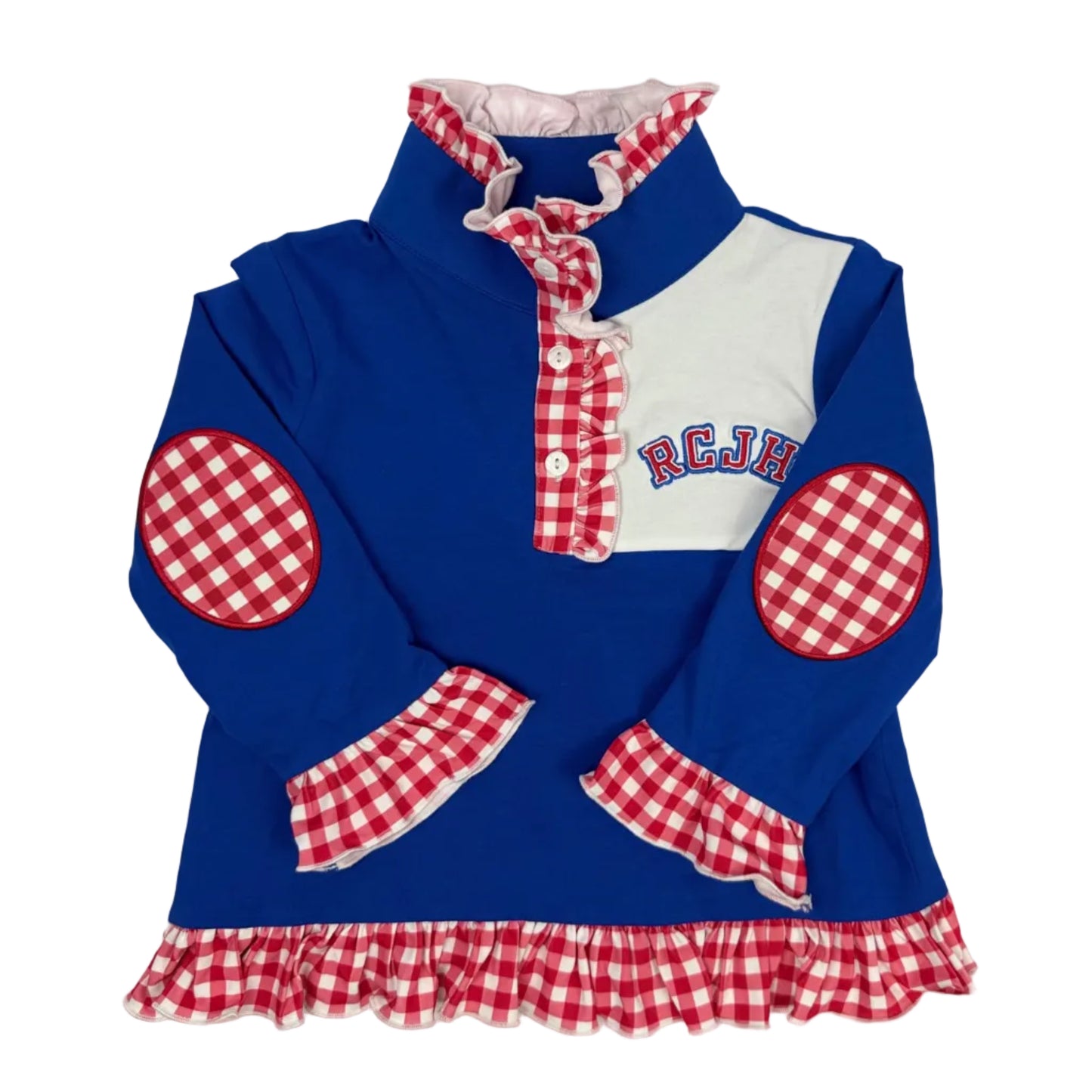 Embroidered Kansas Ruffle Pullover | KU Inspired