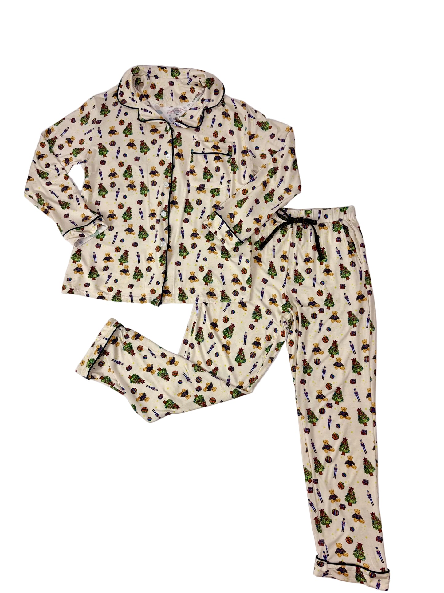 Christmas Traditions Unisex Adult Bamboo Pajama Set