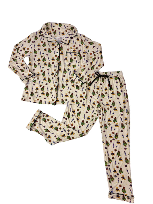 Christmas Traditions Unisex Adult Bamboo Pajama Set