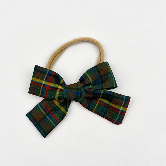 Christmas Traditions Baby Nylon Headband Bow