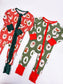 Red Vintage Christmas Ruffle Convertible Pajamas