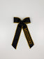 Embroidered ‘Missouri’ Black & Gold Grosgrain Spirit Bow - MU Inspired