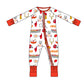 Kingdom Print Zip-Up Bamboo Pajama