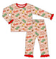 (Pre-Order) Girls Ruffle Heritage Plaid Bamboo Set | Kansas City Football Inspired Kids Pajamas