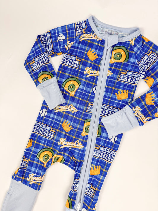 Heritage Plaid Baseball Zip Convertible Bamboo Pajama