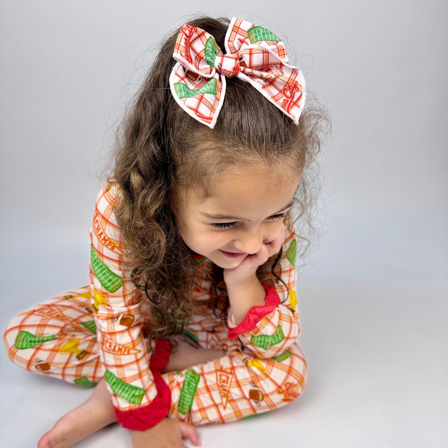 Heritage Plaid Print Bow | Kansas City Football Inspired