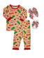 Girls Ruffle Heritage Plaid Bamboo Set | Kansas City Football Inspired Kids Pajamas