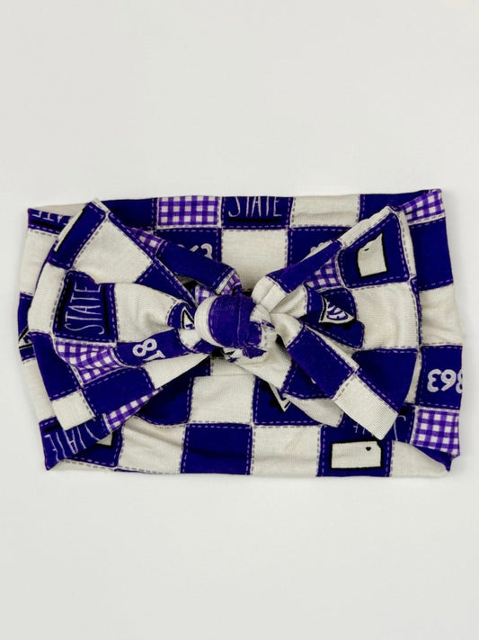 Wildcat Baby Headband Bow
