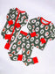 Green Vintage Christmas Convertible Pajamas