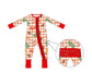 Girls Ruffle Heritage Plaid Bamboo Convertible Zip | Kansas City Football Inspired Kids Pajamas