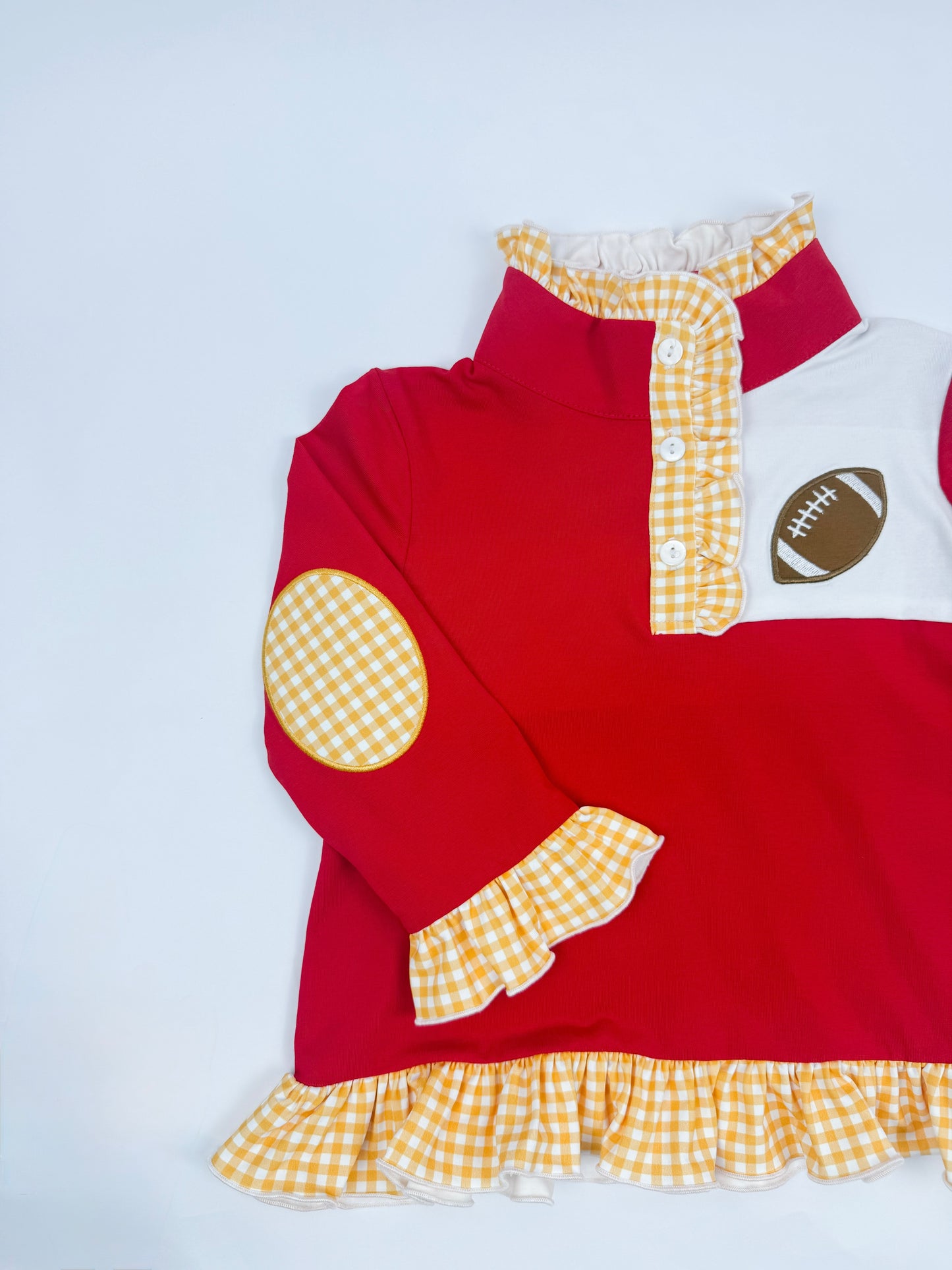 Embroidered Kansas City Ruffle Pullover