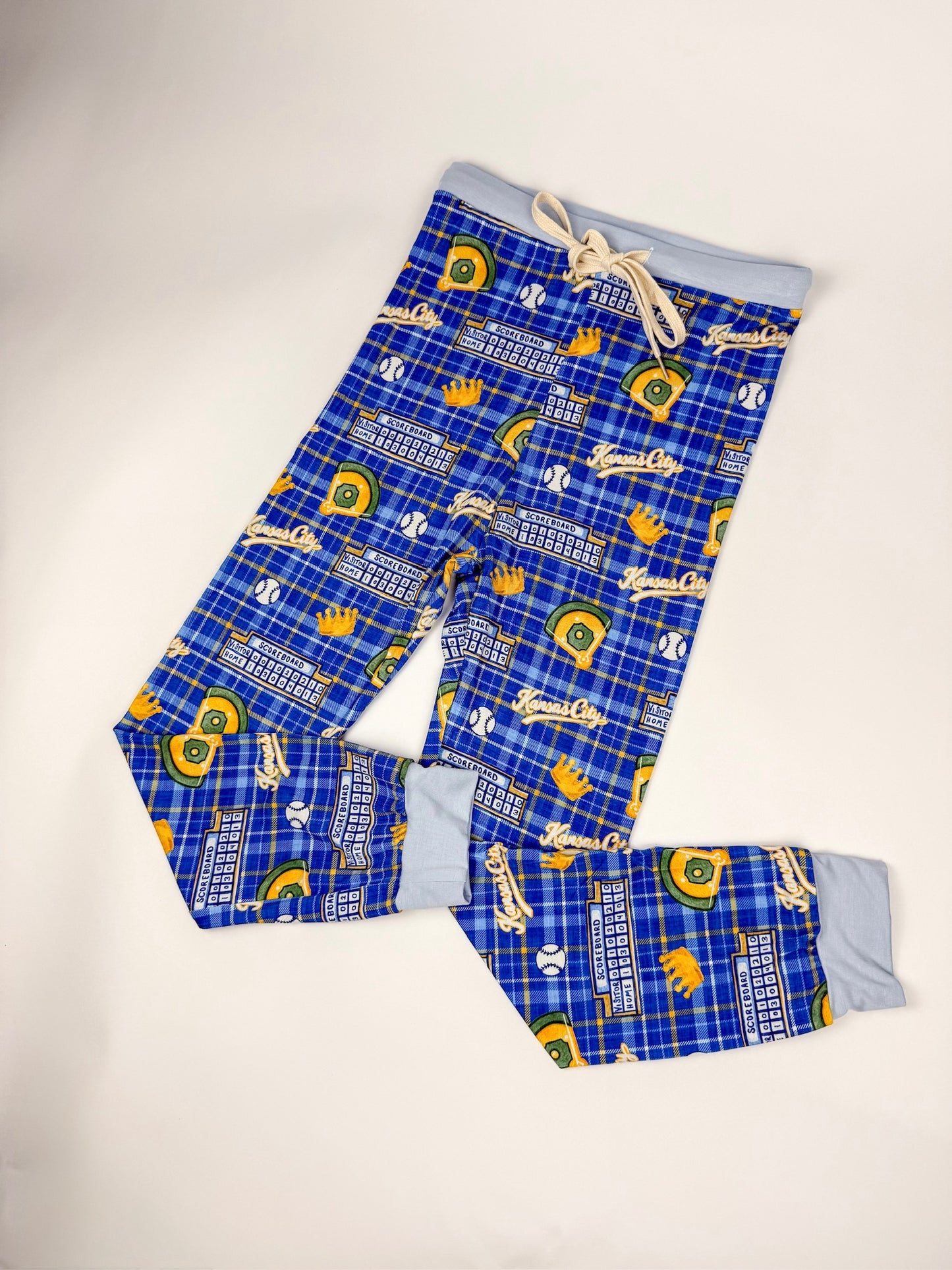 Heritage Plaid Baseball Unisex Youth Bamboo Joggers