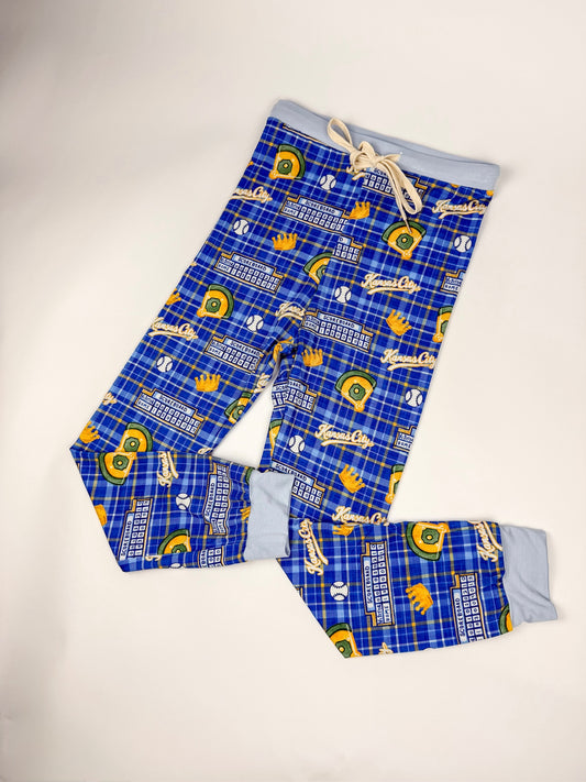 Heritage Plaid Baseball Unisex Youth Bamboo Joggers