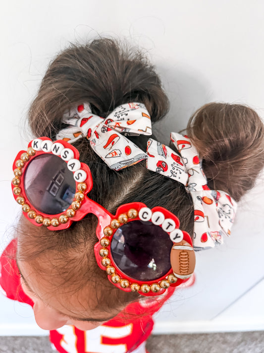Kingdom Print Pigtail Bow Set