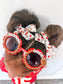 Kingdom Print Pigtail Bow Set