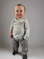 Heather Grey Long Sleeve Boys Valentine Tee – "Mama’s Boy" with Heart & Arrow Embroidery