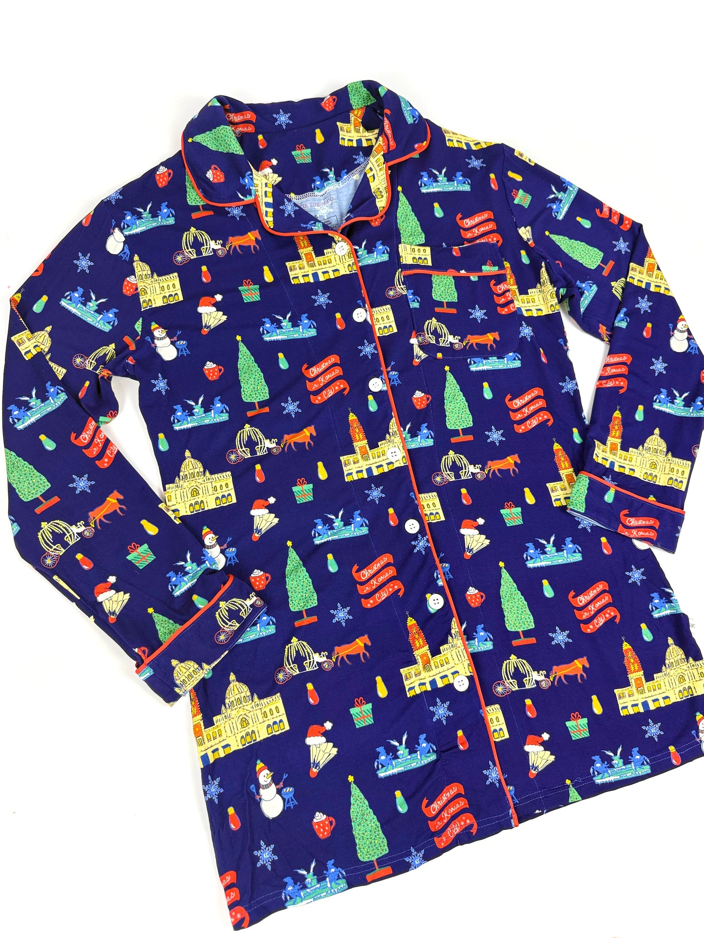 Christmas in Kansas City Adult Bamboo Nightgown