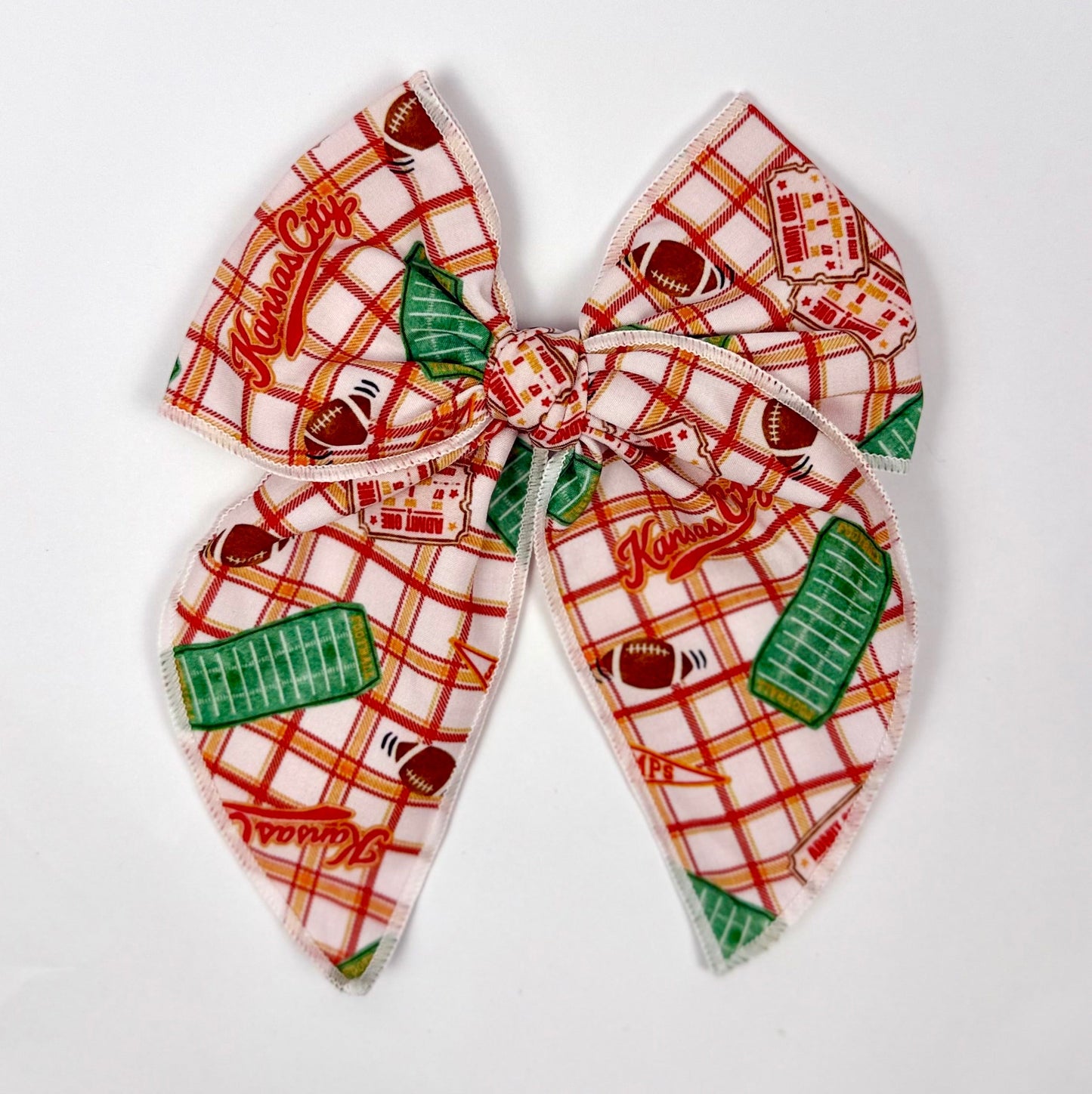 Heritage Plaid Print Bow | Kansas City Football Inspired