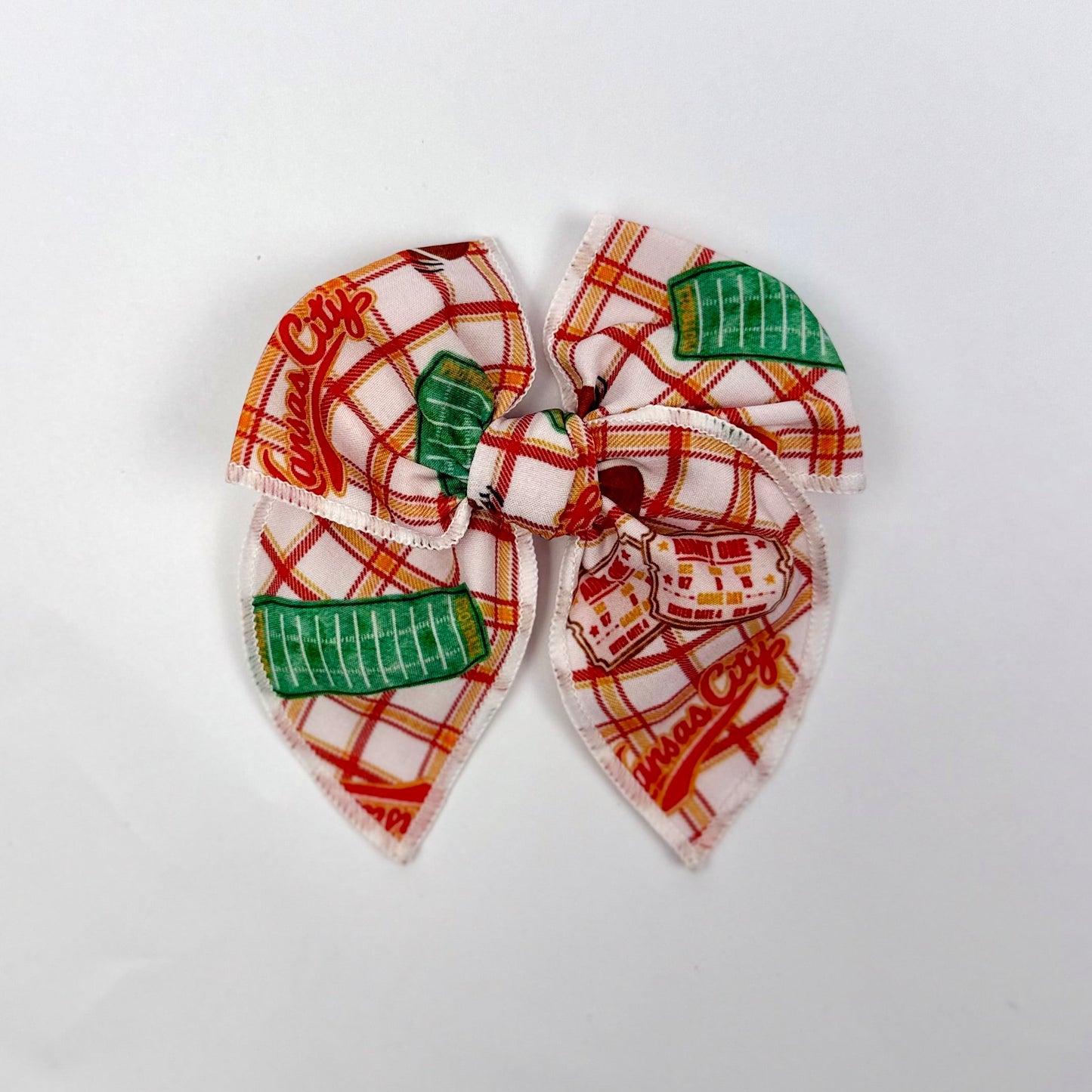 Heritage Plaid Print Bow | Kansas City Football Inspired