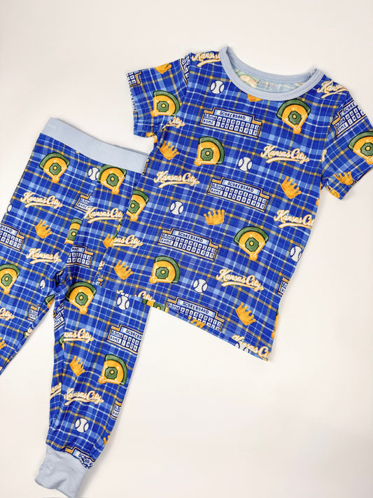 Heritage Plaid Baseball Two-Piece Bamboo Pajama