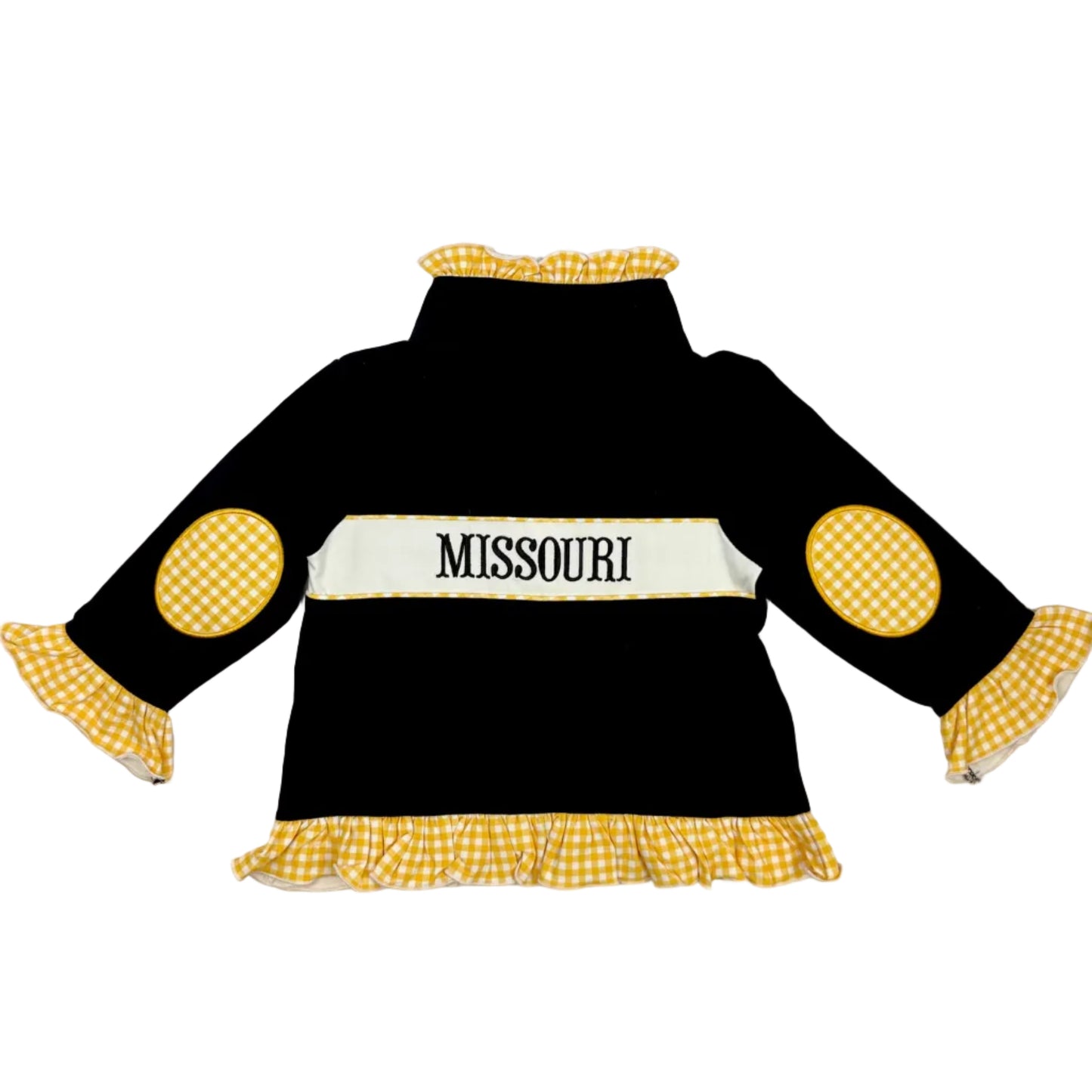 Embroidered Missouri Ruffle Pullover | MU Inspired