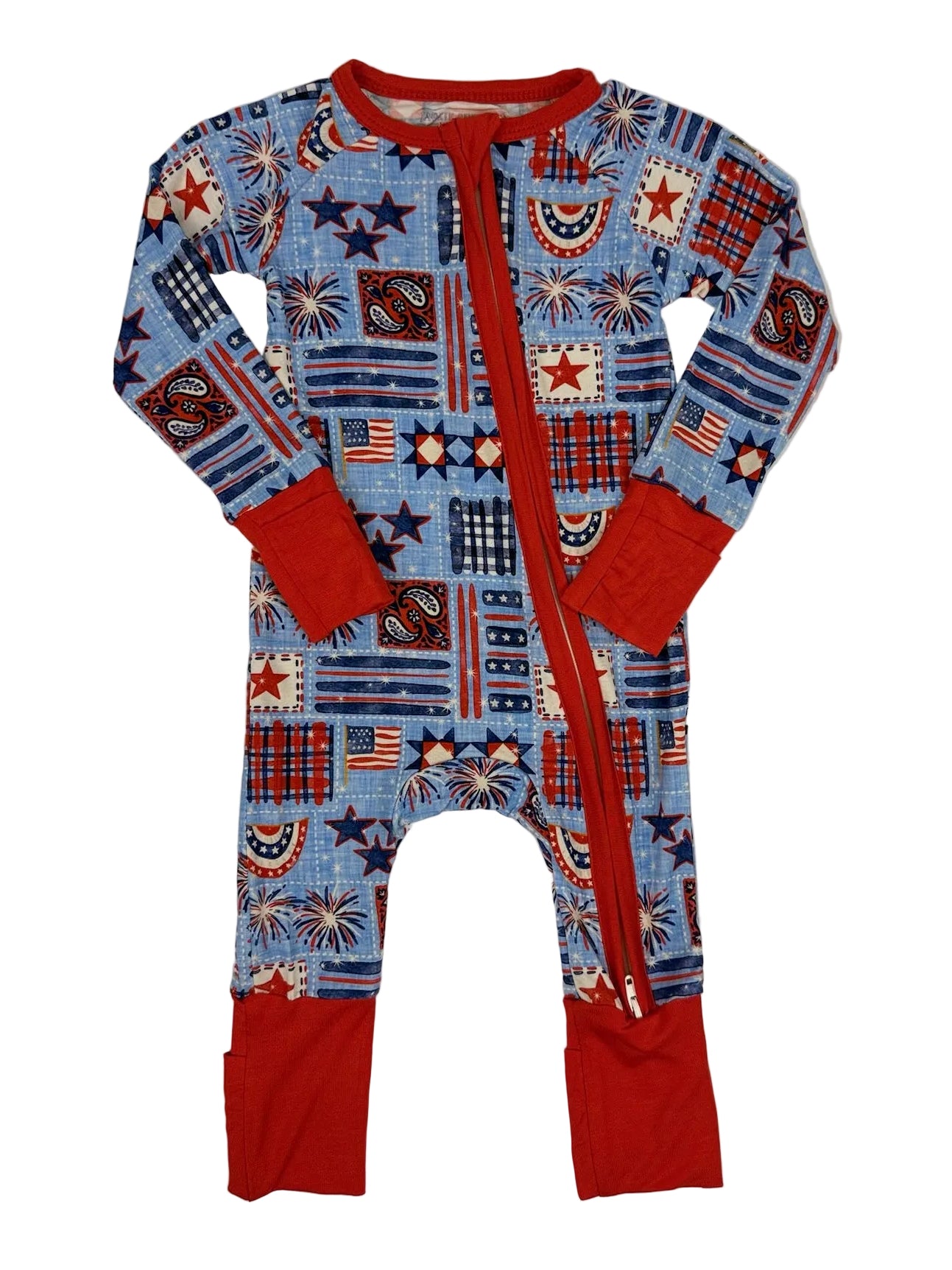Vintage Americana Convertible Unisex Bamboo Zip Pajamas