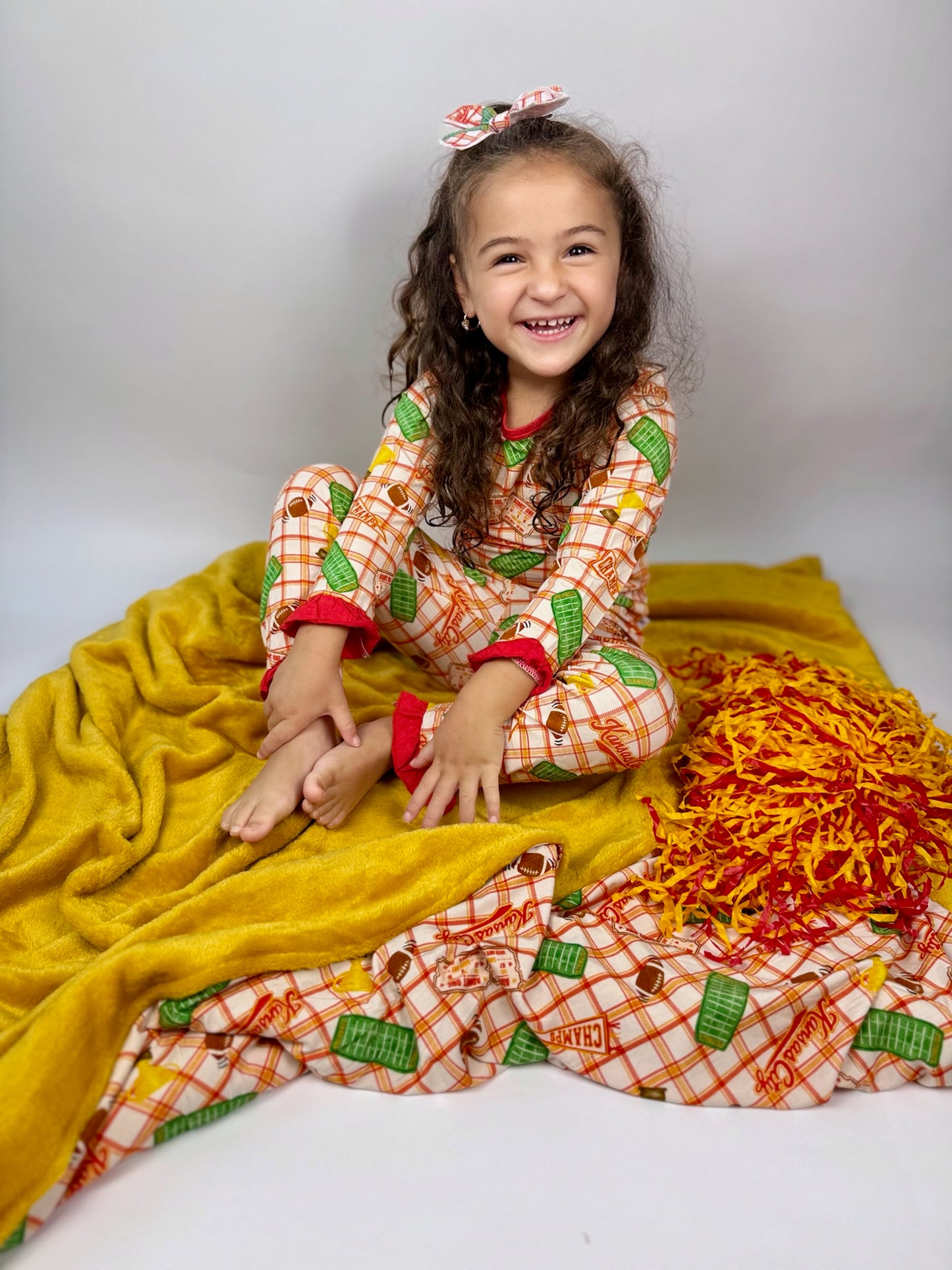 Heritage Plaid Bamboo Minky Blanket - Kansas City Football