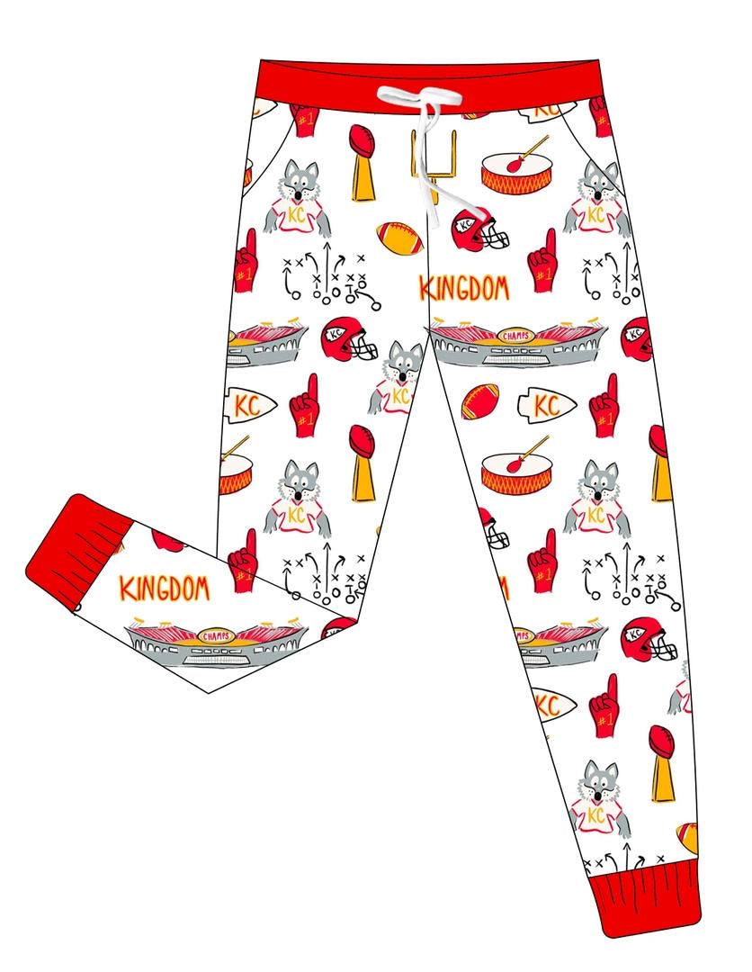 (Pre-Order) Adult Kingdom Bamboo Lounge Joggers | Kansas City Football Inspired Pajamas (Copy)