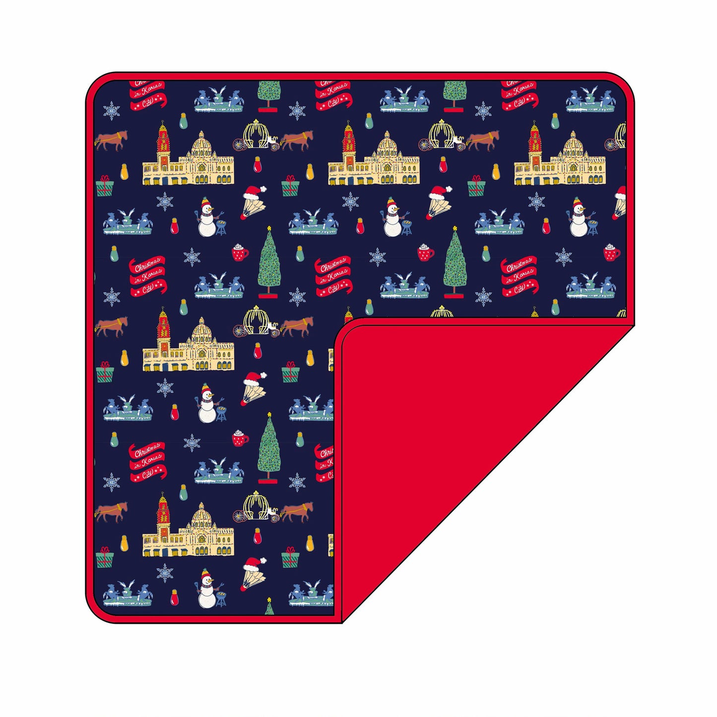 (Pre-Order) Christmas in Kansas City Bamboo Minky Blanket