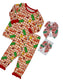 Girls Ruffle Heritage Plaid Bamboo Set | Kansas City Football Inspired Kids Pajamas