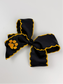 Embroidered Paw Print Black & Gold Grosgrain Spirit Bow - MU Inspired
