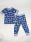 Heritage Plaid Baseball Ruffle Two-Piece Bamboo Pajama