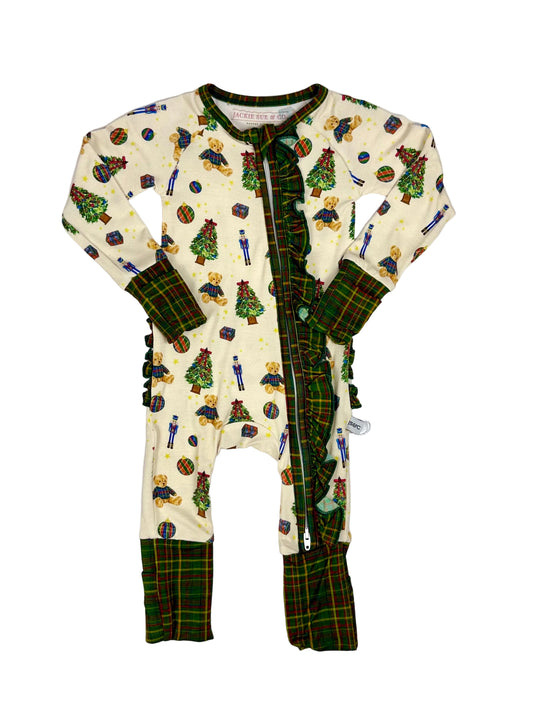 Christmas Traditions Ruffle Zip Convertible Pajamas