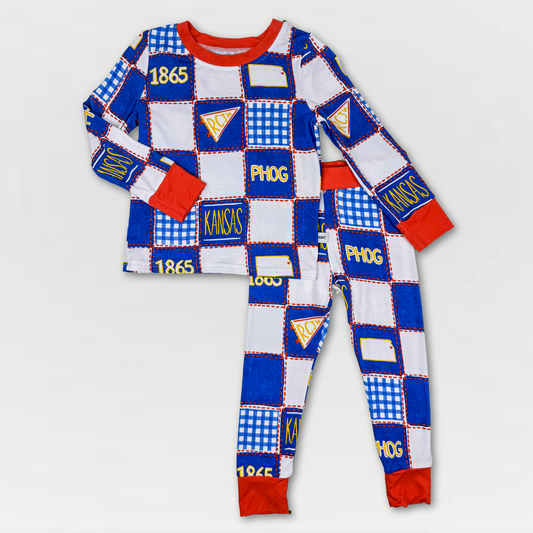 Kansas Quilted College 2-Piece Bamboo Pajama