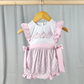 Girls' Easter Bubble Romper – Pink Gingham Bunny Outfit | Cotton Blend