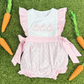 Girls' Easter Bubble Romper – Pink Gingham Bunny Outfit | Cotton Blend