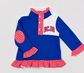 (Pre-Order) Embroidered Kansas Ruffle Pullover | KU Inspired