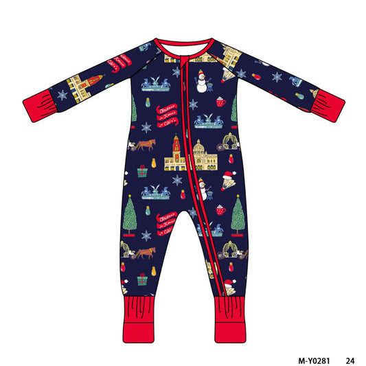 (Pre-Order) Christmas in Kansas City Unisex Zip Convertible Bamboo Pajamas