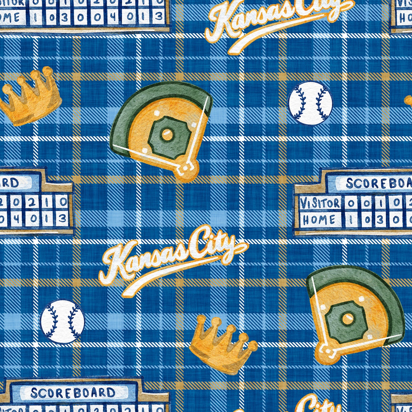 Heritage Plaid Baseball Dog Bandanna