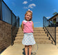 Pink Scalloped Collar Sleeveless Polo – Girls' Athletic Top